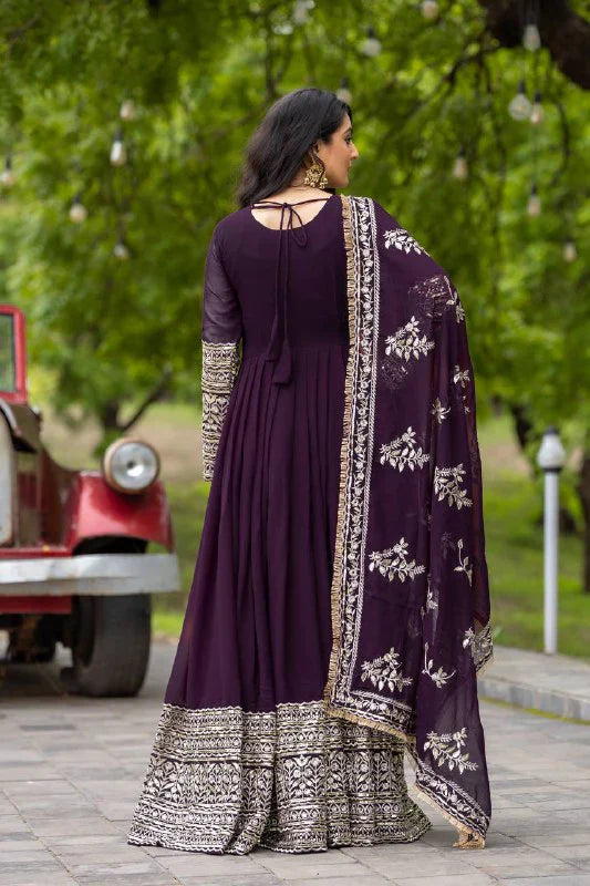 New Wedding Collection Heavy Embroidery Gown with Dupatta